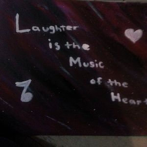 Laughter is the music of the heart painting